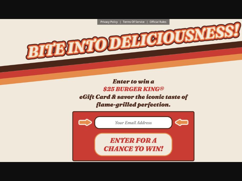 Everyday Winner Burger King $25 Gift Card - CPL (US)