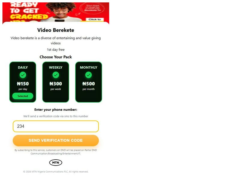 Video Berekete MTN