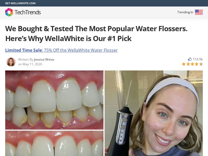 ! NEW OFFER - WellaWhite Water Flosser - Advertorial [INTL] (Social,Banner,Native,Push,SEO,Search,Brand Bidding) - CPA