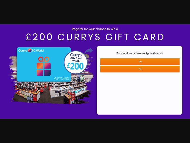 UK - Quiztionnaire - Currys Giftcard - (CPL)