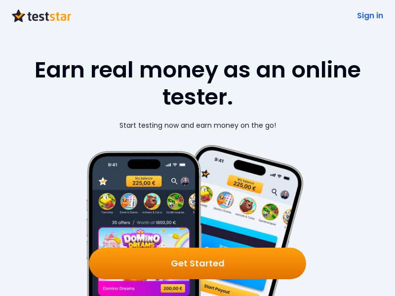 Teststar (Android only - App Install & Registration) [SE / IE / FR /UK /AU /NZ]