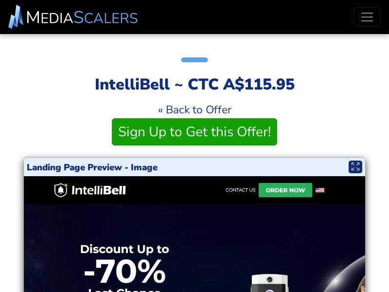 IntelliBell ~ CTC A$115.95 {+Advertorial, DTC, Alt-Landers} (Event Tracking) [AU]