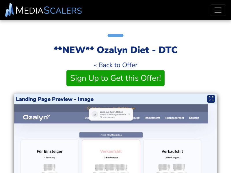 Ozalyn Diet - DTC (Event Tracking) [IE]