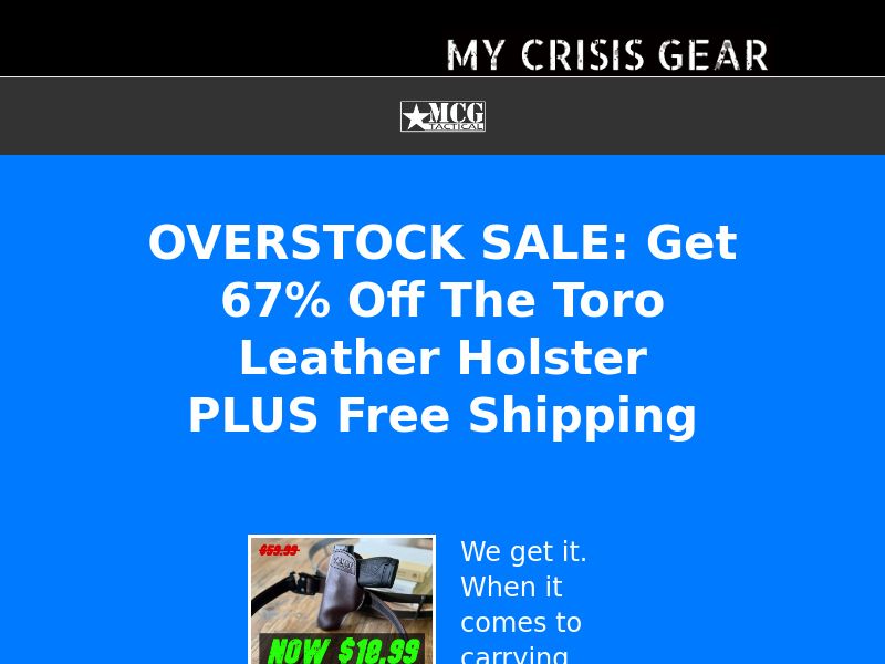 ! NEW OFFER - Toro Leather Holster [US] (Social,Banner,Native,Push,SEO,Search,Brand Bidding) - CPA 