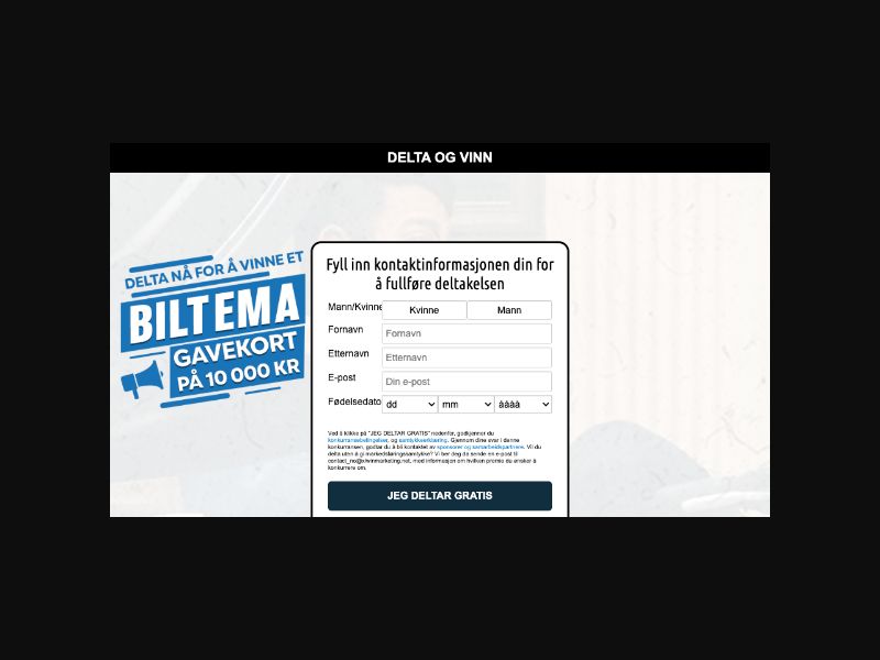 Win a Gift Card for Biltema Products - SOI (NO)