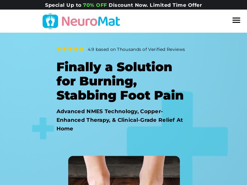 ! NEW OFFER - NeuroMat EMS Massage - Product Page [US,UK,AU,DE,AT,FR,IT,ES,IE] (Social,Banner,Native,Push,SEO,Search,Brand Bidding) - CPA