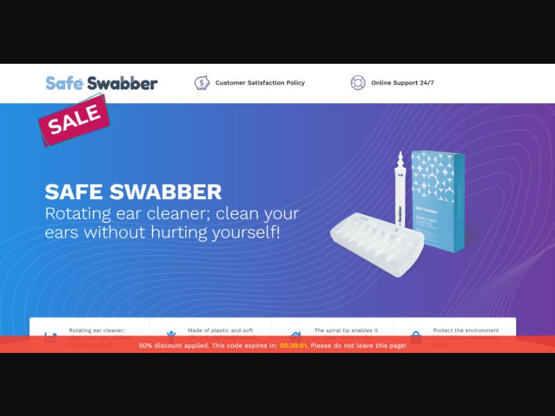 [WEB+MOB] Safe Swabber /International (112 GEOs) CPS *FB/TikTok/Google/Taboola Pixel*