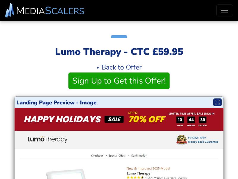 Lumo Therapy - CTC £59.95 {+DTC, Atl-Landers} (Event Tracking) [UK]