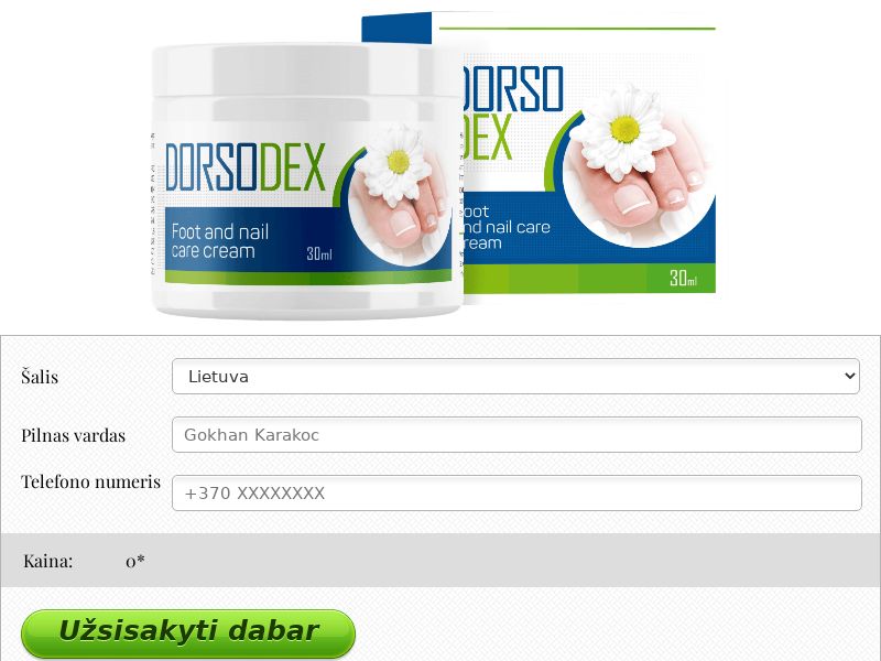 Dorsodex cream 30ml free LT - ANTIFUNGAL SOLUTION CREAM