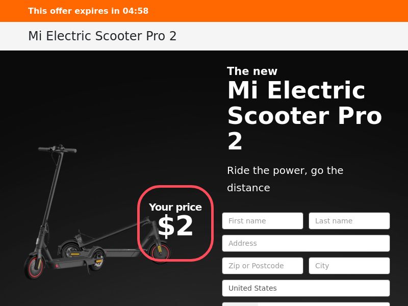Mi Electric Scooter Pro 2 (CA) (EMAIL ALLOWED) (SMS ALLOWED)