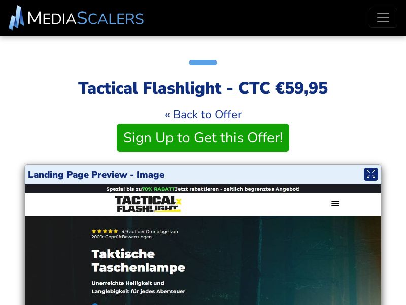 Tactical Flashlight - CTC €59,95 {+DTC, Alt-Landers} (Event Tracking) [DE, AT]