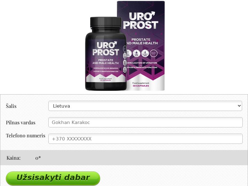 UroProst Caps N30 free LT - prostatitis