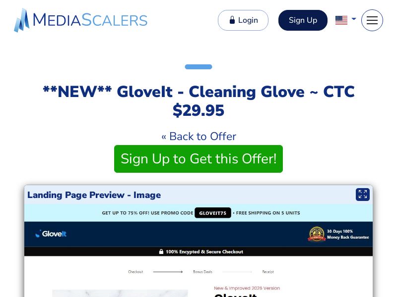 GloveIt - Cleaning Glove ~ CTC $29.95 {+DTC} (Event Tracking) [US]