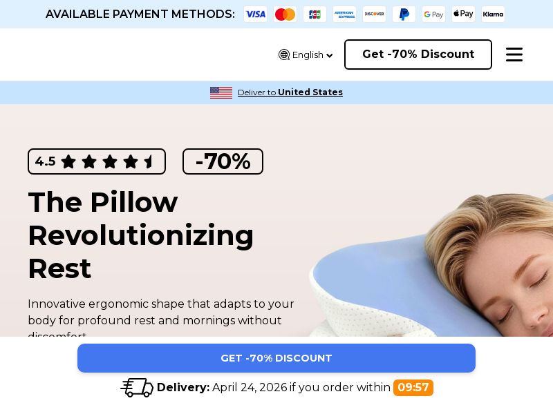 ! HOT OFFER - Melara Max Pillow [US,CA,DE,AT,CH,FR,BR,BE,JP,PH,MC,LU,SG+] (Social,Banner,Native,Push,SEO,Search,Brand Bidding) - CPA