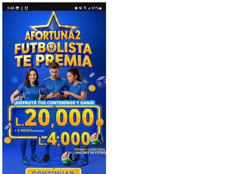 AFORTUNADOS FUTBOLISTA Tigo