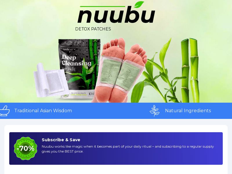Ecom - Nuubu Detox Foot Patches SUBSCRIPTION-DE/FR