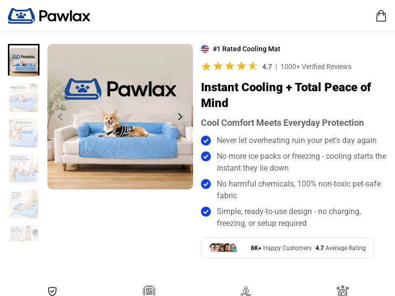 PawLax Cooling Mat [DE,AT,FR,AU] (Social,Banner,Native,Push,SEO,Search,Brand Bidding) - CPA 