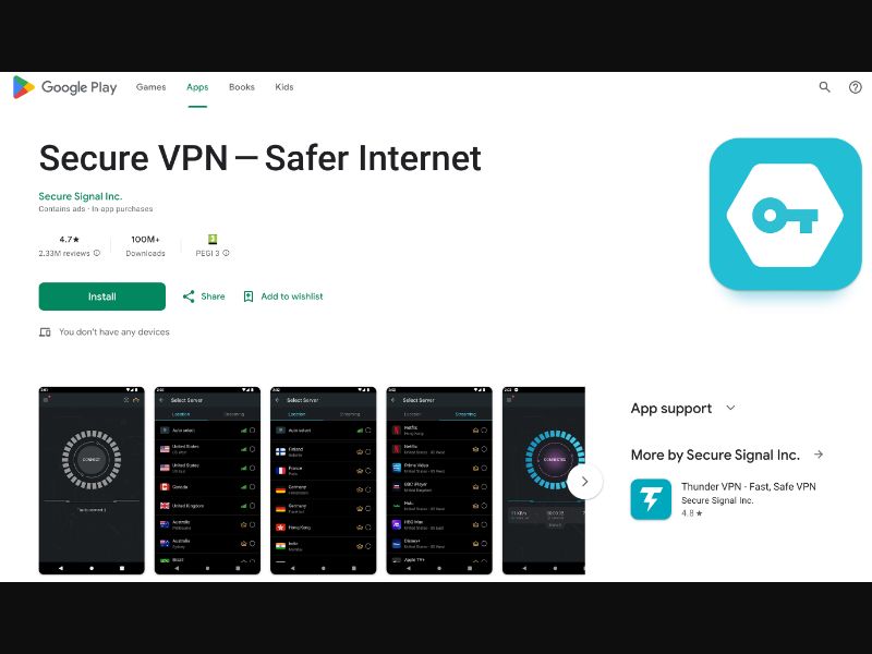 1417 Secure VPN Android GB (GB)