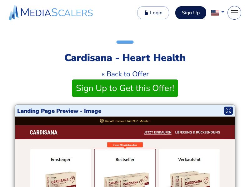 Cardisana - Heart Health {+DTC} (Event Tracking) [DE, CH]