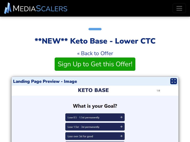 Keto Base - Lower CTC {+Quiz} (Event Tracking) [IE]