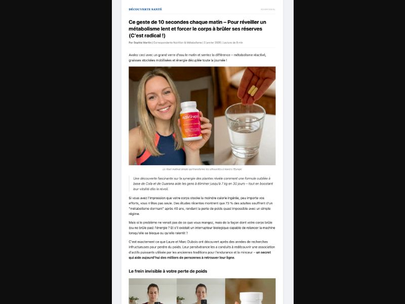 [WEB+MOB] ACTIVSHAPE - FAT BURNER /FR/BE CPS (ADVERTORIAL PAGES)