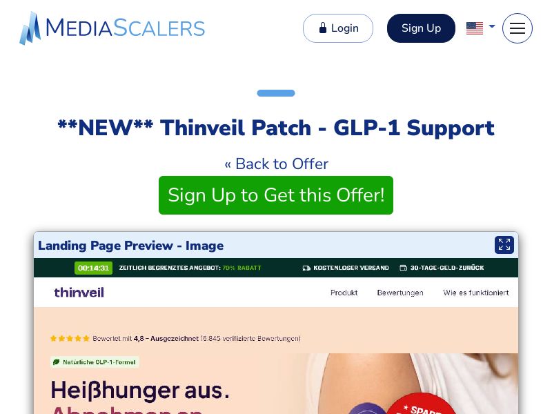 Thinveil Patch - GLP-1 Support {+DTC} [DE, AT, CH]