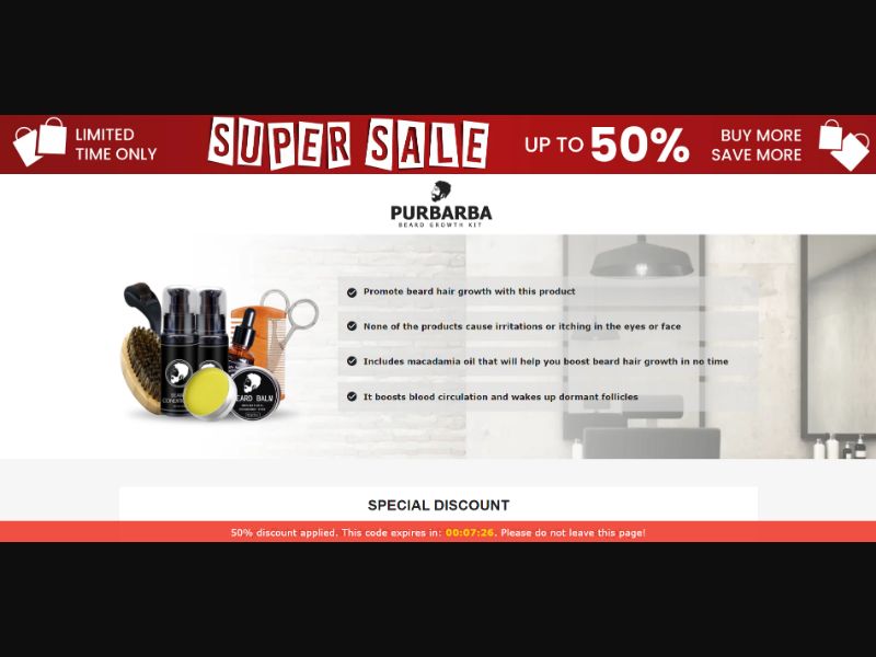 [WEB+MOB] Uqalo Purbarba – Beard Growth Kit /International (112 GEOs) CPS *FB/TT/Google/Taboola Pixel*