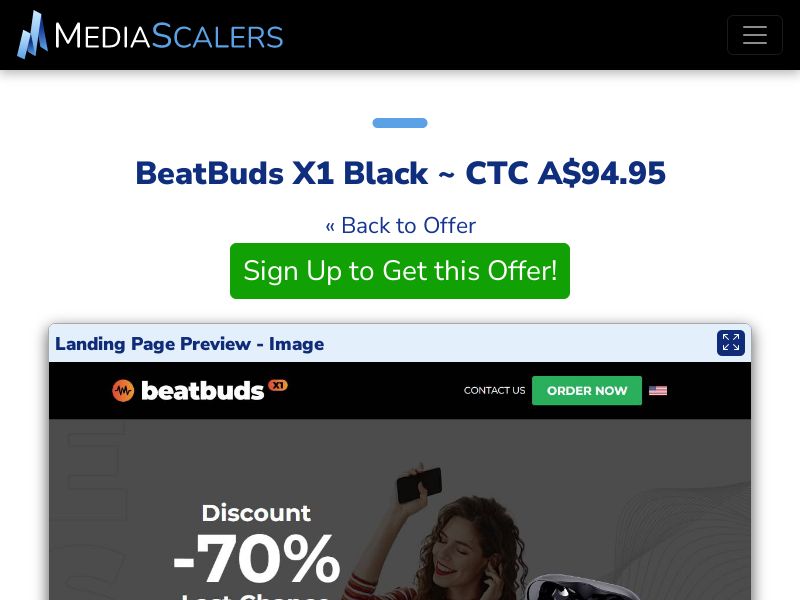 BeatBuds X1 Black ~ CTC A$94.95 {+DTC, Alt-Landers} (Event Tracking) [AU]