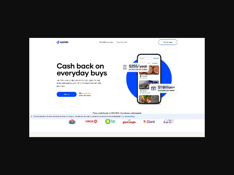 Upside - Cashback & Rewards App - CPA (US)