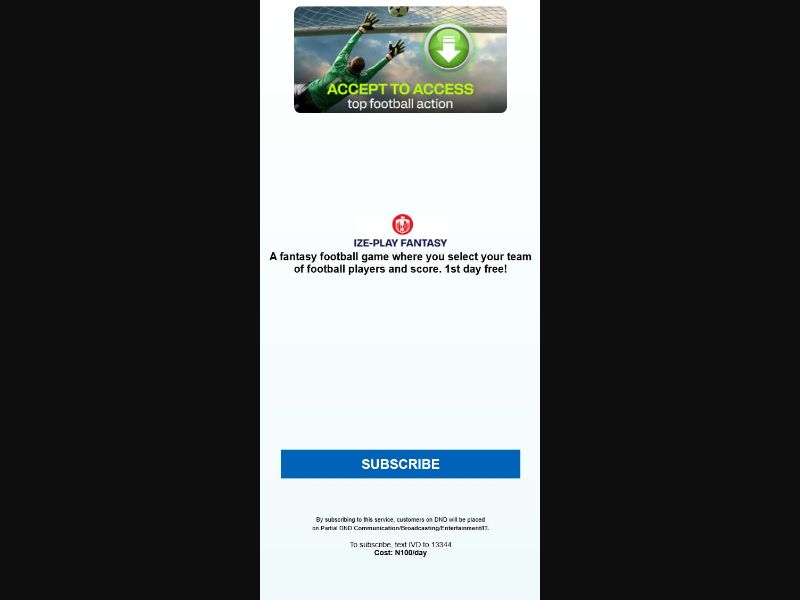 36965 - NG - [MOB] - Fantasy Dribble - Airtel - SecureD - 1 Click