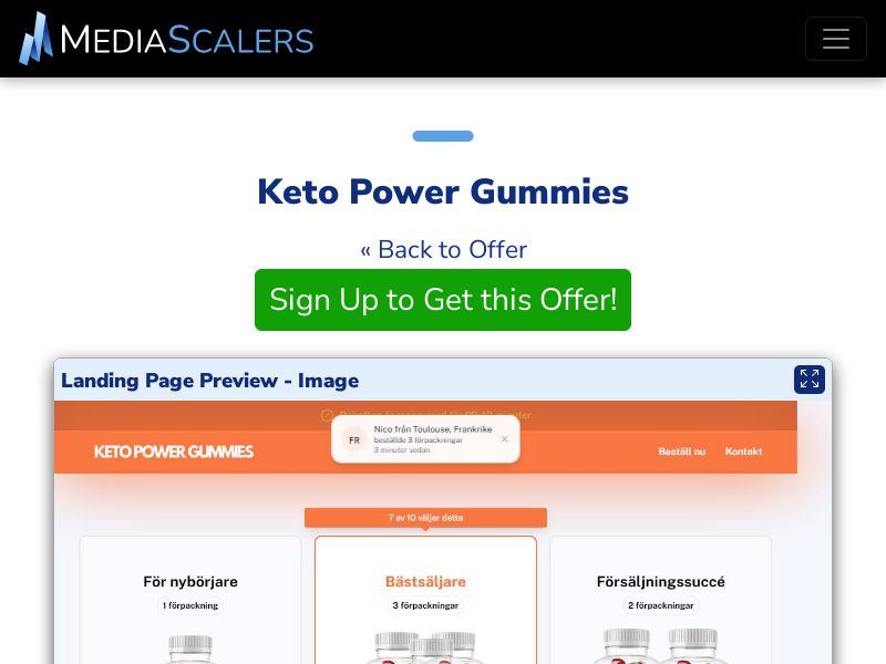 Keto Power Gummies {+Advertorial, DTC, Alt-Landers, Quiz} (Event Tracking) [SE]