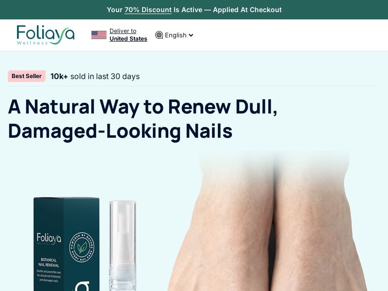 ! NEW OFFER - Foliaya Anti-Fungal Pen [INTL] (Social,Banner,Native,Push,SEO,Search,Brand Bidding) - CPA