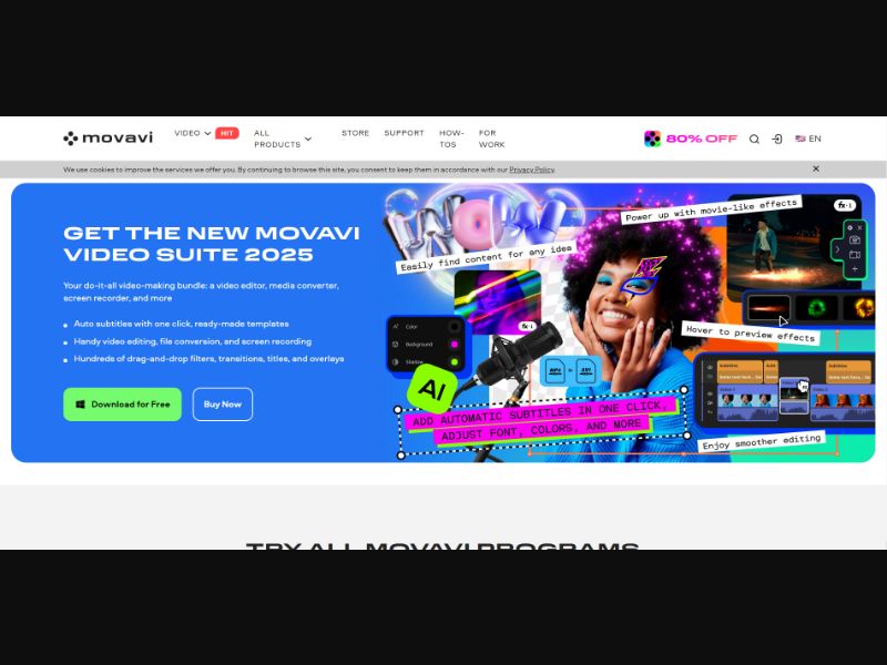 [WEB+MAC] Movavi - Home Page – 55% Off /International RevShare 24% ★Top