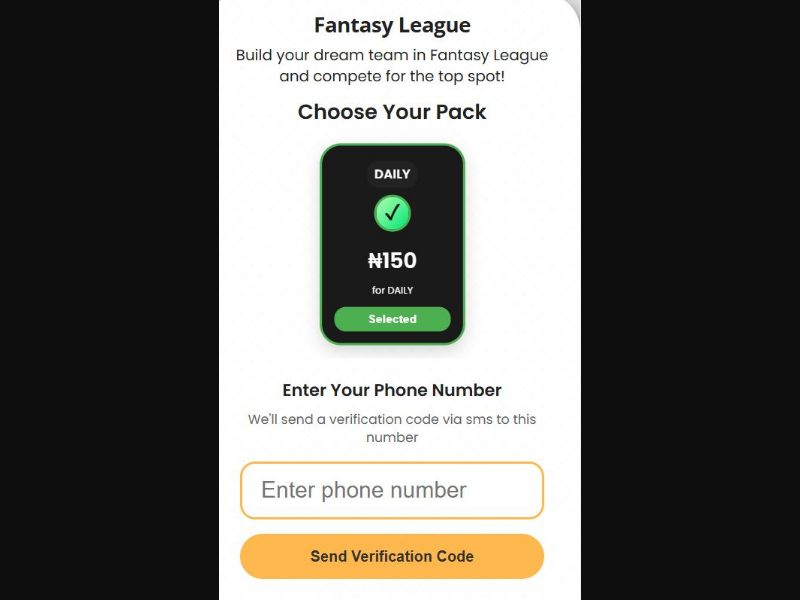 38709 - NG - [MOB] - Fantasy League Mfilterit - MTN - 2 Click