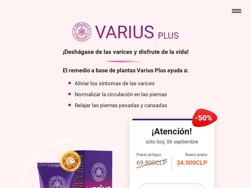 VARIUS (CL) - VARICOSIS REMEDY CREAM HOLD