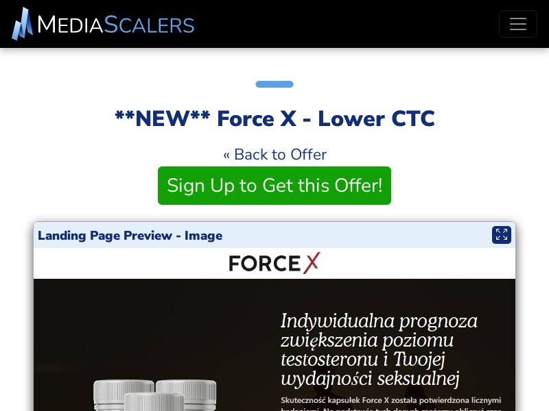 Force X - Lower CTC {+DTC, Advertorial, Alt-Landers, Quiz} [ES]