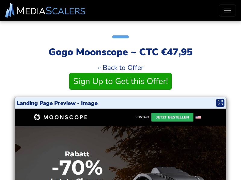 Gogo Moonscope ~ CTC €47,95 {+Advertorial, DTC, Alt-Landers} (Event Tracking) [DE, AT]