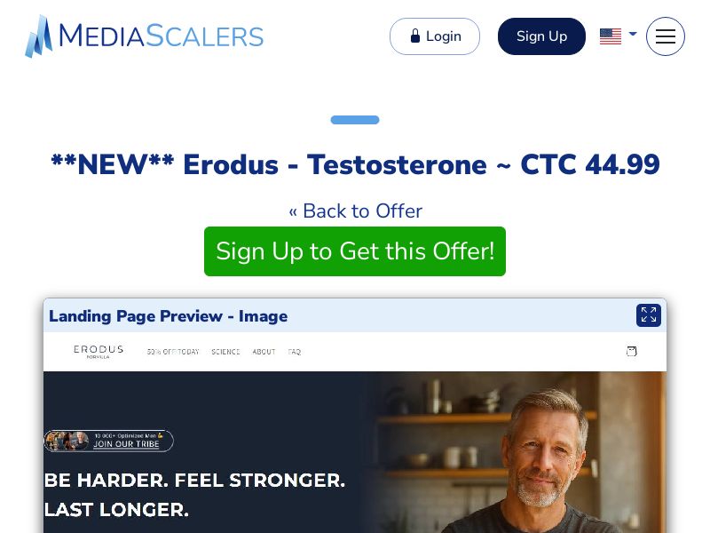 Erodus - Testosterone ~ CTC 44.99 {+Advertorial, Alt-Landers, Quiz} (Event Tracking) [US]