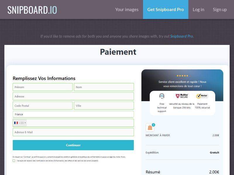 PresentInside - Dynamic (BP) New Design (v1) €2) Fb Pixel + TikTok FR - CC Submit *CUSTOMIZABLE* *PREFILL*