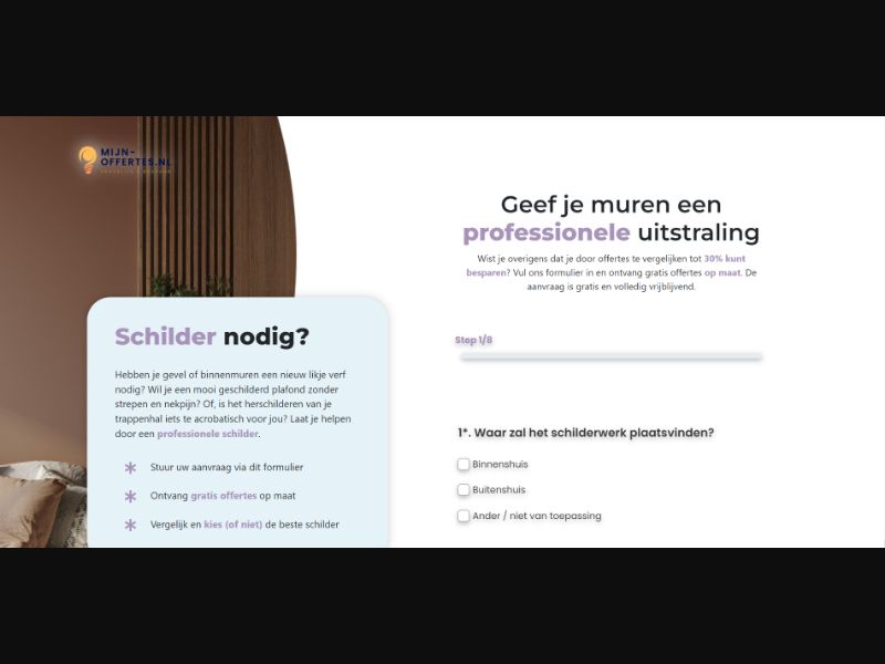 [WEB+MOB] Mijn-Offertes – Give your walls a professional look (Paintwork) /NL SOI [Approval Required]