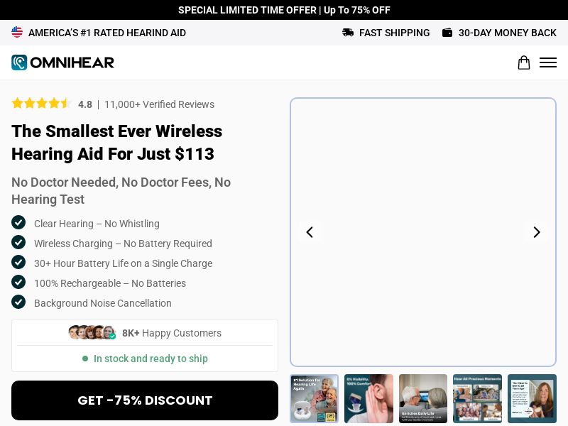 ! NEW OFFER - Omnihear Hearing aids - DTC [US] (Social,Banner,Native,Push,SEO,Search,Brand Bidding) - CPA