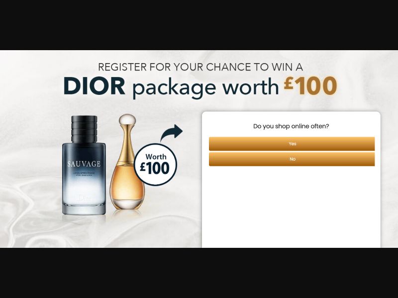 UK - Quiztionnaire - Dior Giftcard £100 - (CPL)