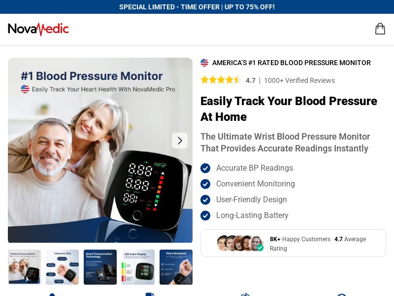 ! NEW OFFER - NovaMedicPRO Blood Pressure Monitor - DTC [INTL] (Social,Banner,Native,Push,SEO,Search,Brand Bidding) - CPA