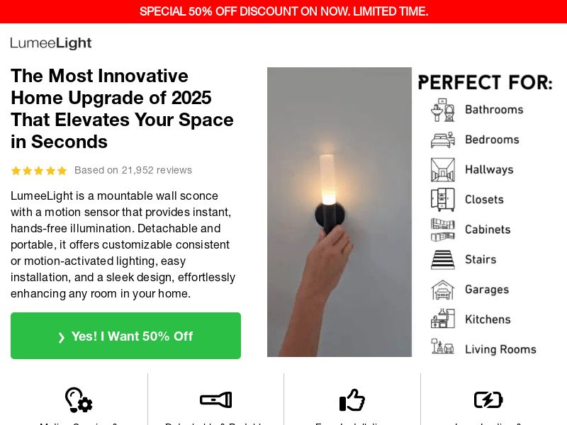 LumeeLight - DTC [US] (Native,Social,Banner,Search,SEO) - CPA {No BrandBidding} 