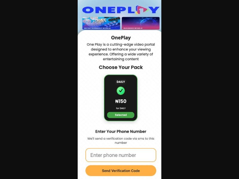 38127 - NG - [MOB] - OnePlay: Videos (mFilter) - MTN - 2 Click