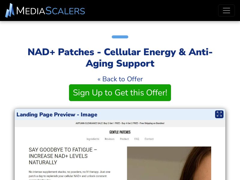 NAD+ Patches - Cellular Energy & Anti-Aging Support {+DTC} [US, DE, CA, AU, UK]