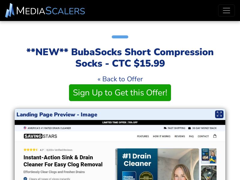 BubaSocks Short Compression Socks - CTC $15.99 {+DTC, Alt-Landers} [US, DE, CA, AU, UK, FR, IL, +232 More]