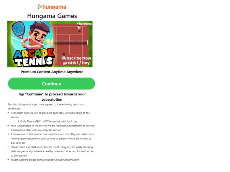 Arcade Tennis Vodafone