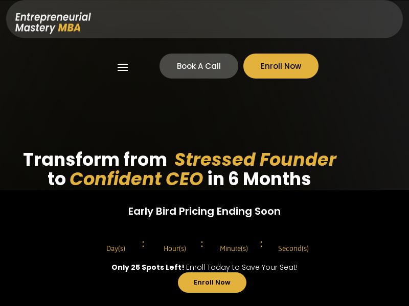 Entrepreneurial Mastery MBA - US