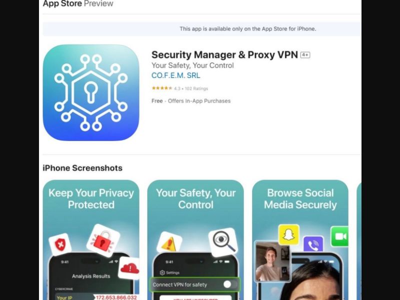 [MOB] Security VPN /International (16 GEOs) CPI [iOS]